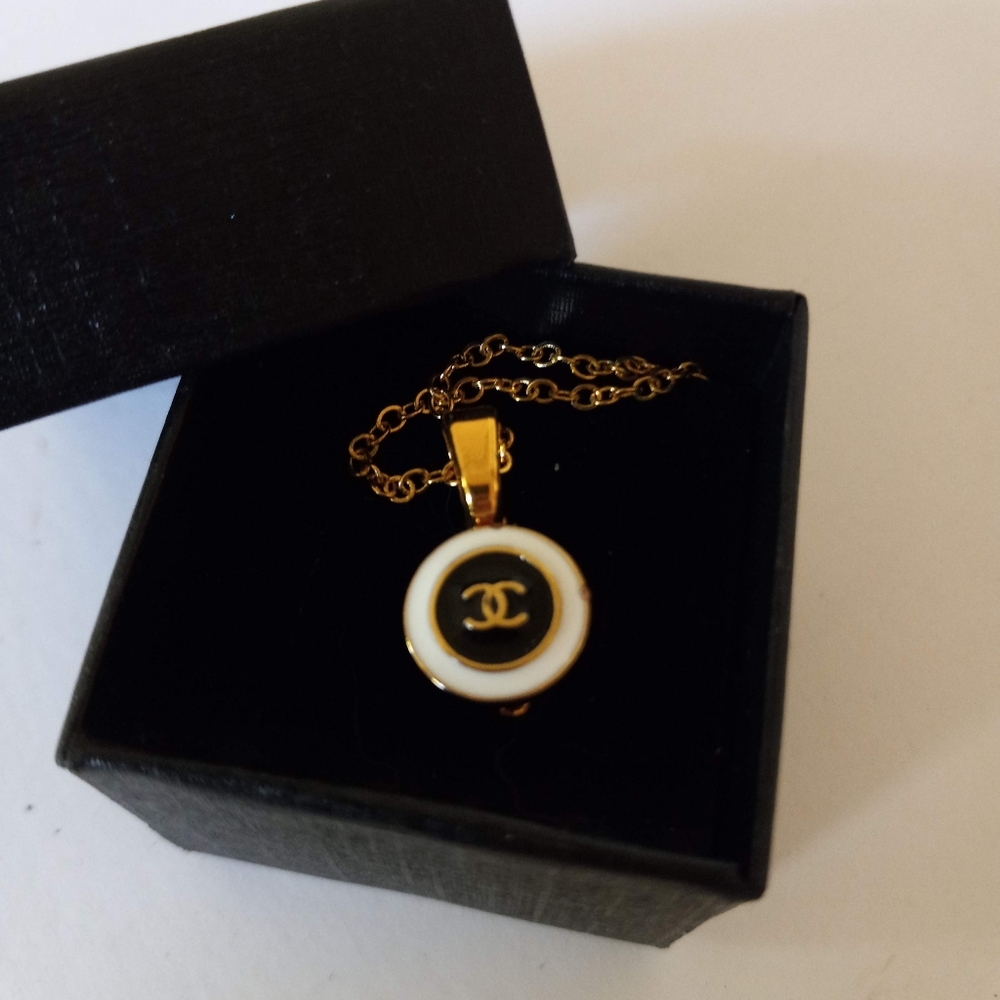 Authentic Chanel button necklace